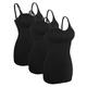 iLoveSIA 3pack Women's Seamless Maternity Tank Top with Build-in Nursing Bra Black Size S (Fit 32ABCD 34A)