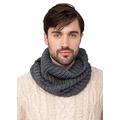 Merino Knitted Tube Snood Scarf Charcoal(Size: One size)