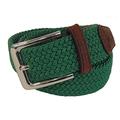 TYLER & TYLER Plain Woven Fabric Belts Green M/L