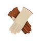 Dents Womens Lesley Cotton Crochet Driving Gloves - Cognac Tan - Medium/Large