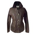 Regents View Ladies Premium Wax Jacket with Detachable Hood. 100% Wax Cotton. Made in The UK Brown