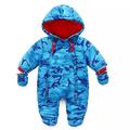 Baby Snowsuit Infant Hooded Romper Winter Jumpsuit Zipper Front (6-9 Months)