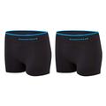 Runderwear Women's Hot Pants (2 Pair Pack) - Chafe-Free Running Underwear (Black, 10-12)