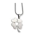 Stainless Steel Polished Fancy Lobster Closure Four Leaf Clover Pendant Necklace Jewelry Gifts for Women - 46 Centimeters