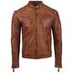 Aviatrix Men's Super Soft Real Leather Fashion Jacket with Side Detailing (VO3W), Nevada Timber, 4XL / Chest=48inches