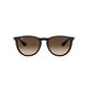 Ray-Ban Erika Classic Men's Sunglass, Brown Gradient with Silver Frame