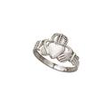 14ct White Gold Irish Claddagh Celtic Trinity Knot Mens Ring Size T 1/2 Jewelry Gifts for Men