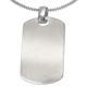 Clever jewellery set, silver pendant, big dog tag, 23 x 34 mm matt with chain, 2 mm thick and 60 cm long, sterling silver, 925 in case