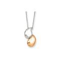 Stainless Steel Rose Gold Plated Fancy Lobster Closure and Polished Teardrop Necklace Measures 15mm Wide Jewelry Gifts for Women - 46 Centimeters