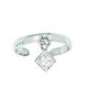 14ct White Gold CZ Cubic Zirconia Simulated Diamond Adjustable Kite Drop Body Jewelry Toe Ring Jewelry Gifts for Women