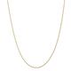 14ct Yellow Gold Solid Lobster Claw Closure 1.0mm Round Wheat Chain Necklace Jewelry Gifts for Women - 51 Centimeters