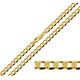 Christopher James of London CJoL - 9ct Gold Plated on 925 Sterling Silver 18" (46cm) 5.2mm Wide Flat Curb Chain In Gift Box - 13.3g