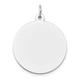 14ct White Gold Solid Polished Engravable Round Disc Charm Pendant Necklace Measures 29x22mm Wide Jewelry Gifts for Women