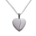 Alexander Castle 925 Sterling Silver Locket Necklace for Girls Children - 12mm x 12mm Small 2 Tone Heart Locket with 16" Silver Chain & Jewellery Gift Box