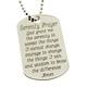 Personalised With Your Back Engraving 925 Sterling Silver Large Serenity Prayer Dog Tag Pendant 40mm x 25mm With 24" (61cm) 2mm Bead Ball Chain In Presentation Gift Box