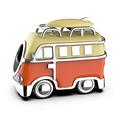 LSDesigns VW Campervan Charm S925 Sterling Silver Camper Van Bead fits Pandora Moments Charms Bracelet - Gift boxed for Her Women Girls Daughter Sister Wife Mum Nan (Orange)