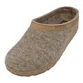 Haflinger Open Back Slippers, Grizzly Torben Unisex Adults’, Beige, 7 UK