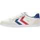 Hummel Unisex Slimmer Stadil Low Sneaker, White White Blue Red Gum, 7.5 UK