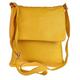 Girly Handbags Womens Genuine Soft Leather Italian Cross Body Shoulder Bag Flap Zipper - Yellow