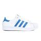 adidas Men's Superstar Trainers, White Ftwr White Ray Blue, 4.5 UK