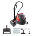 Polti Vaporetto PRO 85_Flexi Steam Cleaner, 4.5 Bar, Vaporflexi Brush, kills and eliminates 99.99% * of viruses, germs and bacteria, Made in Italy, Black Red