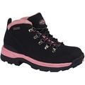 Northwest Territory Ladies Trek Lace Up Leather Upper Water Proof Walking/Hiking/Outdoor Trekking Boot (Black Pink, 4 UK, numeric_4)