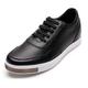 CHAMARIPA Men's Elevator School Breathable Mesh Leather Skate Height Increasing Back to Shoes, Black01, 7 UK