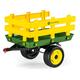 Peg Perego Children's John Deere Stake-Side Trailer, Green & Yellow