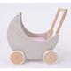 MJmark Wooden Doll Pram MOON & Stars GREY B1 including BEDDING Doll´s PRAM from