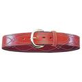 BIANCHI B9 Fancy Stitched Belt Tan Brass Buckle