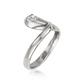 14ct White Gold CZ Cubic Zirconia Simulated Diamond Top Adjustable Snake Shape Body Jewelry Toe Ring Jewelry Gifts for Women