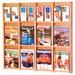 Rebrilliant Casas 12 Magazine/24 Brochure Wall Display Wood/Plastic in Brown | 36.75 H x 40 W x 3 D in | Wayfair REBR2861 39879305