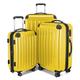 HAUPTSTADTKOFFER Alex - 3er Kofferset, TSA, Trolley-Set, Rollkoffer, Reisekoffer, (S, M & L), Gelb