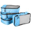 Amazon Basics Kleine Packtaschen, 4 Stück, Himmelblau, Kleidung, Reißverschluss