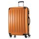 HAUPTSTADTKOFFER Alex - Großer Hartschalen-Koffer, TSA, 4 Doppel-Rollen, Trolley, Rollkoffer, Reisekoffer, Volumenerweiterung, 75 cm, 119 Liter, Orange