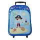 Idena 22045 - Rucksack Trolley mit 2 Rollen für Kinder, blau mit Piraten Motiv, als Handgepäckskoffer, Schultrolley und Kinderrucksack, ca. 40 x 28 x 17 cm