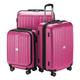 Hauptstadtkoffer - X-Berg - Koffer-Set Trolley Hartschale, TSA, 55 x 65 x 75 cm, 257 Liter, Magenta matt