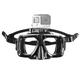 Mantona Taucherbrille mit Befestigung (für GoPro Hero 11 10 9 8 7 6 5 4 3+ 3 2 1, Session und andere kompatible Action Cams)