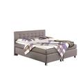 Maintal Boxspringbett Katar, 180 x 200 cm, Strukturstoff, 7-Zonen-Kaltschaum Matratze H3, taupe