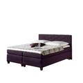 Maintal Boxspringbett Nagoya, 180 x 200 cm, Strukturstoff, Tonnentaschenfederkern Matratze H2, beere