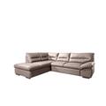 Mivano Ecksofa William / Schlafsofa mit Bett und Bettkasten in L-Form im modernen Design / 268 x 87 x 216 / Kunstleder beige