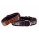 Nobby 78465-99 Leder Hundehalsband MALECO L: 35 cm, B: 30 mm, schwarz-braun