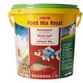 sera 07107 pond mix royal 10 l - Futtermischung aus Flocken, Sticks und mit 7% Gammarus als Leckerbissen für alle Teichfische