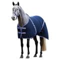 Kerbl 323635 Fleece-Pferdedecke Classic, 125 cm, schwarzblau/flieder eingefasst