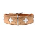 Hunter Hundehalsband Swiss, Fahlleder, 55, natur/beige