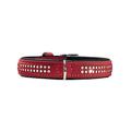 Hunter Hundehalsband Softie Deluxe, Größe 35, rot/schwarz, Kunstleder