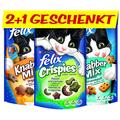 Felix KnabberMix und Crispies I Katzenleckerlies, 12 Stück + 6 gratis, 6 x (2 x 60g + 45g)