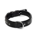 Nobby 78150-05 Leder Hunde-Halsband Catori L: 27 cm, B: 25 mm, schwarz/schwarz