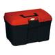 Kerbl 321759 Putzbox Siena mit herausnehmbaren Einsatz, schwarz/rot
