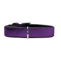 Hunter Hundehalsband Softie, Größe 55, violett/schwarz, Kunstleder